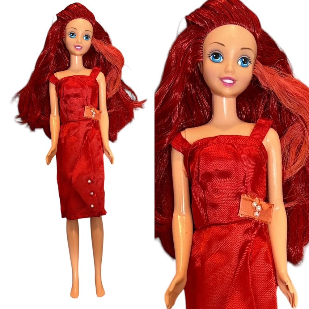 Vintage Ariel Little Mermaid Barbie (1997) – Color Streak Hair, Redressed